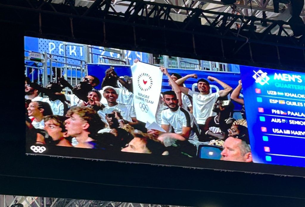 Les jeunes de Fútbol Más, premiers supporters des Jeux Olympiques